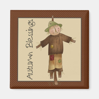 Autumn Pumpkins · Scarecrow Magnet