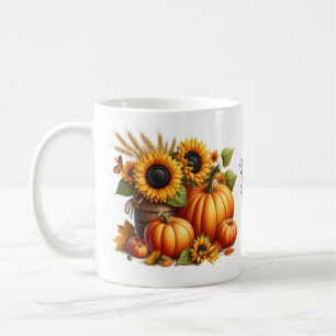 Autumn Pumpkins & Sunflowers Coffee Mug