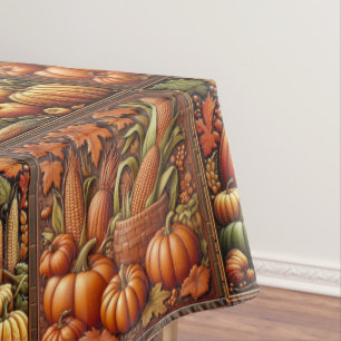 Autumn Pumpkins Thanksgiving Holiday  Tablecloth