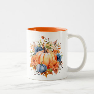 Autumn Pumpkins Two-Tone Coffee Mug
