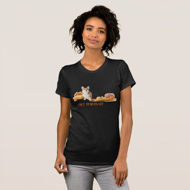 Autumn Pup & Pumpkins T-Shirt (Front Full)