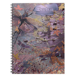 Autumn Purple Fantasy Collage Notebook