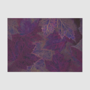 Autumn Purple Glowing Dark Maple Leaves Tissue Paper