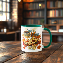 Autumn Puzzle Coffee Mug – Cosy Fall Leaves Design