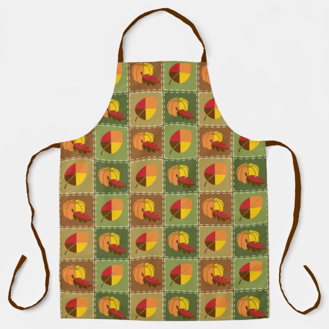 Autumn Quilt All-Over Print Apron (Front)