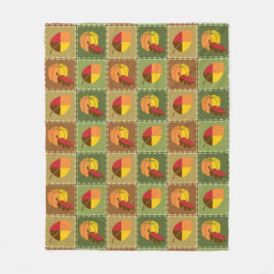 Autumn Quilt Fleece Blanket