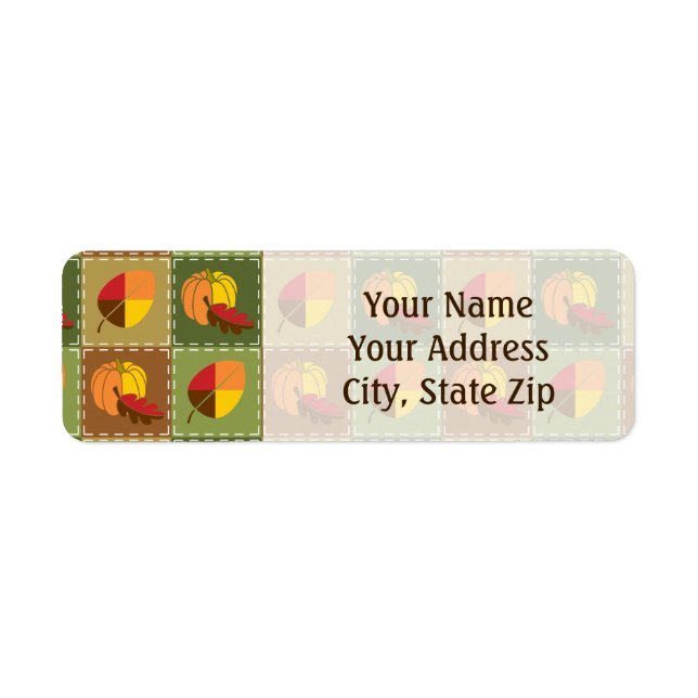 Autumn Quilt Return Address Label (Front)