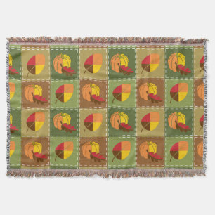 Autumn Quilt Throw Blanket