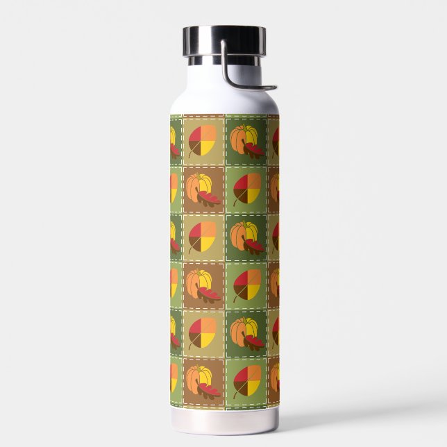 Autumn Quilt Water Bottle (Left)