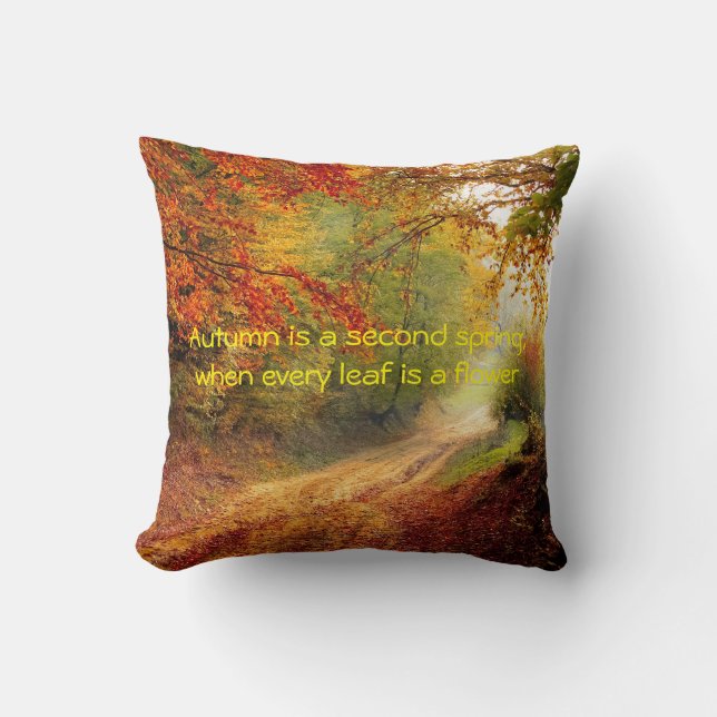 Autumn quote cushion (Front)