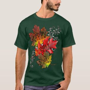 Autumn Quote Happy Fall Yall, Pattern Leaves Fall T-Shirt