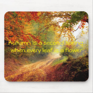 Autumn quote mouse pad