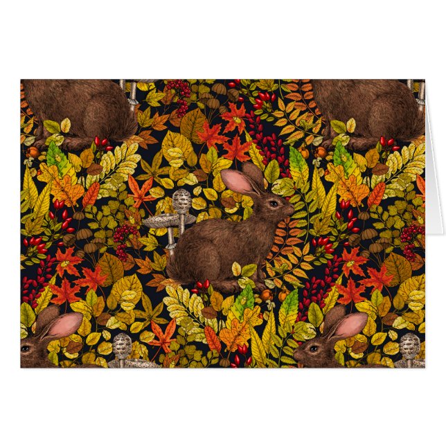 Autumn Rabbit on black (Front Horizontal)