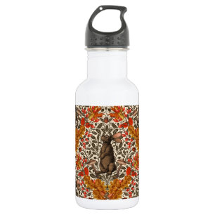 Autumn rabbit on off white 532 ml water bottle