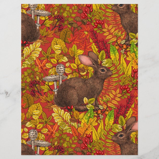 Autumn Rabbit on red (Front)