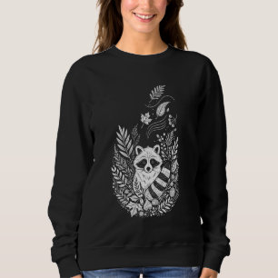Autumn Raccoon Cottagecore Fall Woodland Animal Fo Sweatshirt