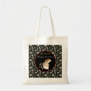 Autumn Racoon Customise Text and Colour Tote Bag