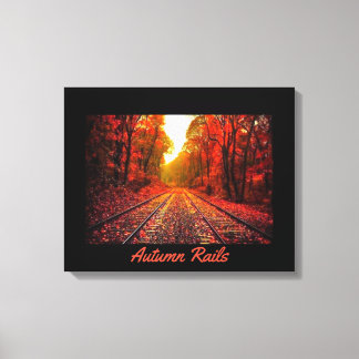 Autumn Rails Canvas Print