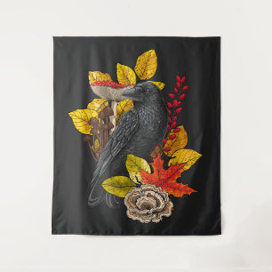 Autumn raven 2 tapestry