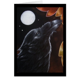 AUTUMN RAVEN CROW CUSTOMIZE CARD white envelope
