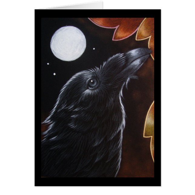 AUTUMN RAVEN CROW CUSTOMIZE CARD white envelope (Front)