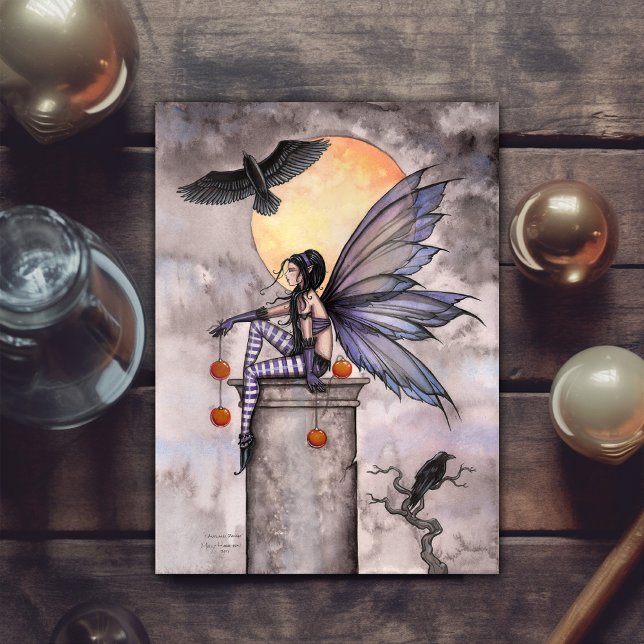 Autumn Raven Gothic Fairy Fantasy Postcard (Creator Uploaded)