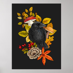 Autumn raven poster