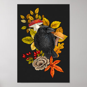 Autumn raven poster