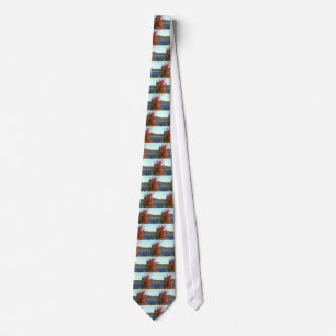 Autumn Red Maple, Blue Mountain Lake Arrowhead Tie