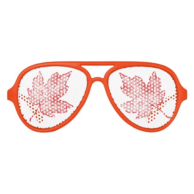 Autumn Red Maple Leaf Sun Shades (Front)