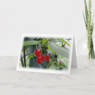 Autumn red spots card