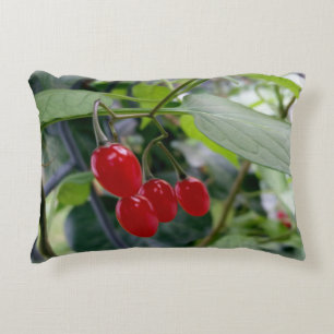 Autumn red spots decorative cushion