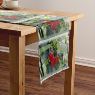 Autumn red spots long table runner