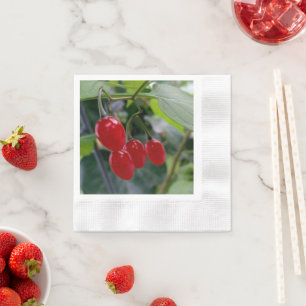 Autumn red spots napkin