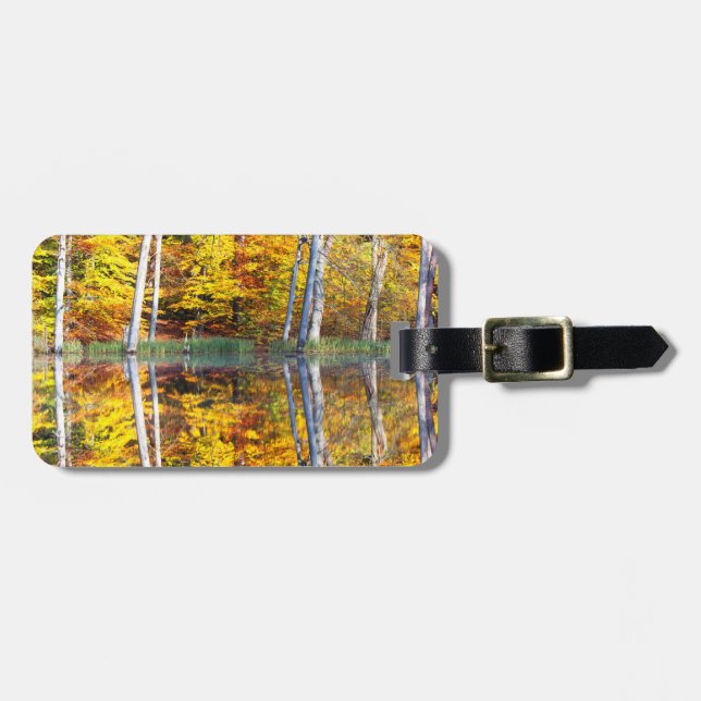 Autumn Reflection Luggage Tag (Front Horizontal)
