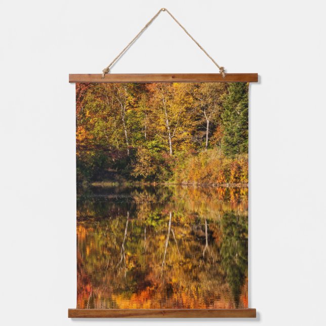 Autumn reflection on Coffin Pond Hanging Tapestry (Front)