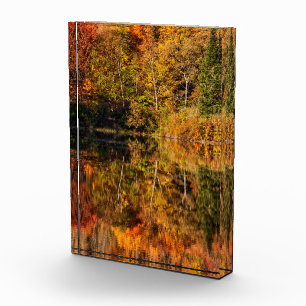 Autumn reflection on Coffin Pond Photo Block