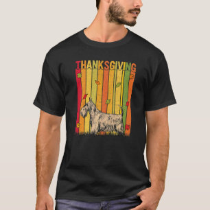 Autumn Retro Cute Scottish Terrier Dog Thanksgivin T-Shirt