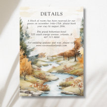 Autumn River Forest Landscape Wedding Details