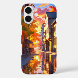 Autumn Riverside Town iPhone 16 Case