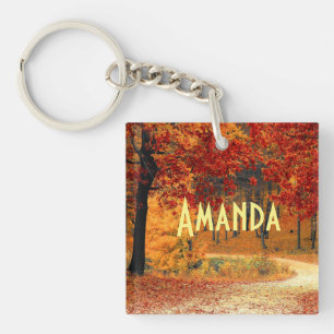 Autumn Road Key Ring