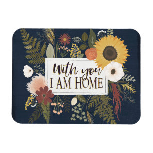 Autumn Romance III   With You I Am Home Magnet