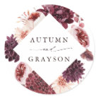 Autumn Romance Watercolor Floral Wedding 