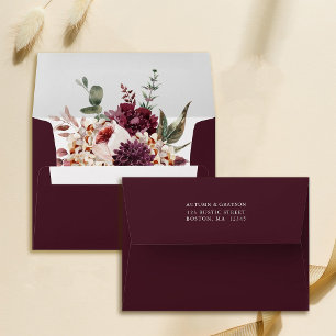 Autumn Romance Wedding Pre-Printed Address 5x7 Envelope