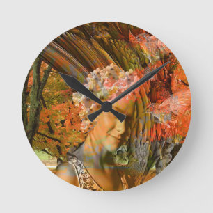 Autumn Round Clock
