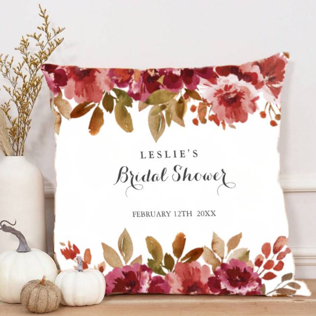 Autumn Rustic Brunch & Bubbly Bridal Shower Cushion (Creator Uploaded)