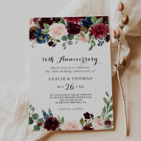 Autumn Rustic Burgundy 50TH Wedding Anniversary