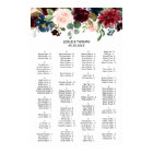 Autumn Rustic Burgundy Alphabetical Seating Chart