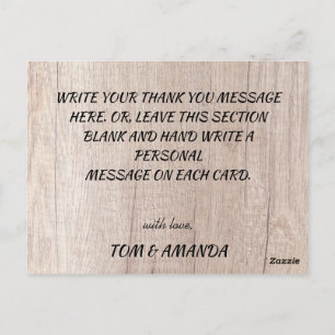 Autumn Rustic Burgundy Calligraphy Flat Wedding Th Postcard