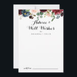 Autumn Rustic Calligraphy Wedding Well Wishes Advice Card<br><div class="desc">This autumn rustic calligraphy wedding well wishes advice card is perfect for a modern wedding. The design features burgundy, red, navy, blue and blush radiant and graceful hand-painted flowers, inspiring natural beauty. These cards are perfect for a wedding, bridal shower, baby shower, graduation party & more. Personalise the cards with...</div>